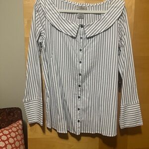 CDC boatneck button down striped top 🐞 3 for $15 sale!